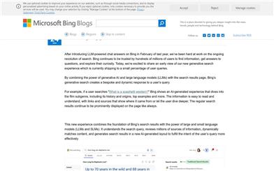 Bing Generative Search
