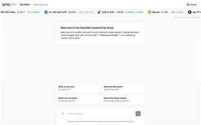 StockBot powered by Groq