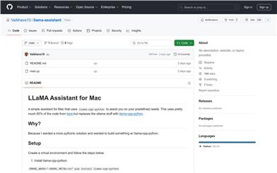 LLaMA Assistant for Mac
