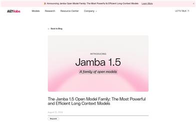 Jamba 1.5 Open Model Family
