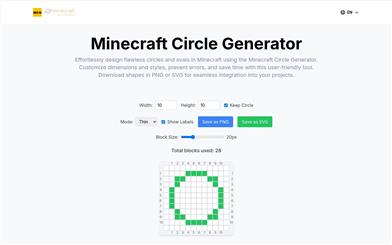 Minecraft Circle Generator