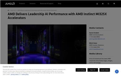 AMD Instinct MI325X アクセラレータ