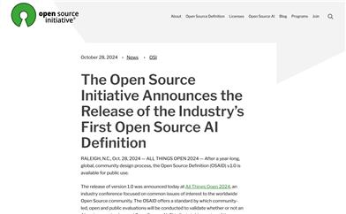 Open Source AI Definition