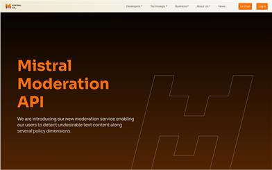 Mistral Moderation API