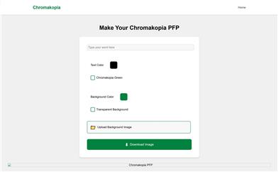 Chromakopia フォントプロフィール画像ジェネレーター