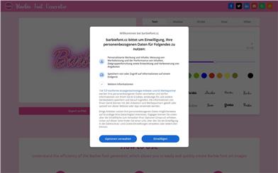 Barbie Font Generator