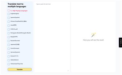 Web Bulk Languages Translator