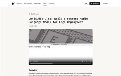 OmniAudio-2.6B