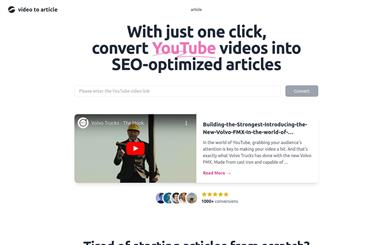 Video to Article