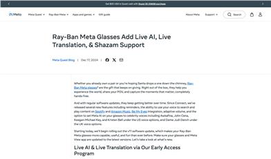 Ray-Ban Meta Glasses