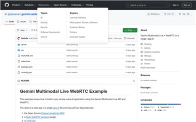 Gemini Multimodal Live + WebRTC
