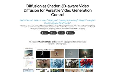 シェーダとしての拡散 (Diffusion as Shader)