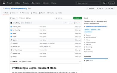 recurrent-pretraining