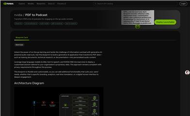 PDF to Podcast Blueprint by NVIDIA