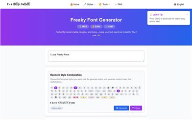 Freaky Font Generator