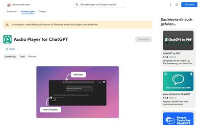 Audio Player for ChatGPT