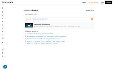 Deep Review by SciSpace