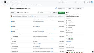 Firefox Translations Models