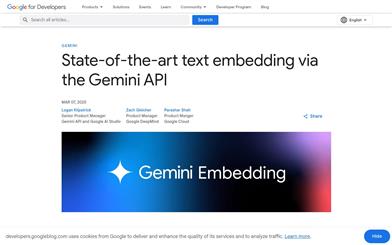 Gemini Embedding Text Embedding Model