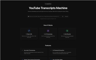YouTube Transcripts Machine