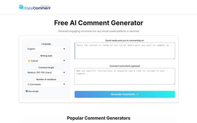 Easy Comment Generator