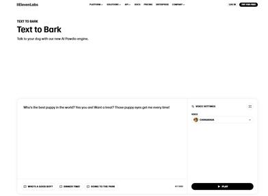 Text to Bark