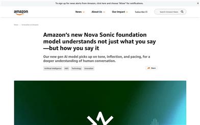 Amazon Nova Sonic