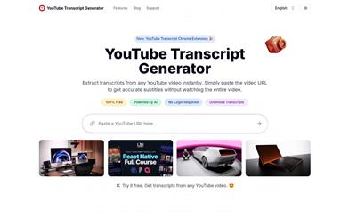 YouTube Transcript Generator
