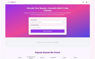 Cosmetic Batch Code Checker