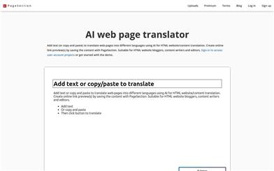 AI Web Page Translator by pagesection.com